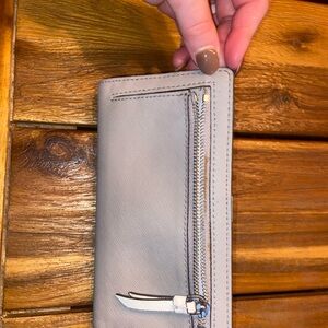 Kate Spade- Grey 6” card wallet